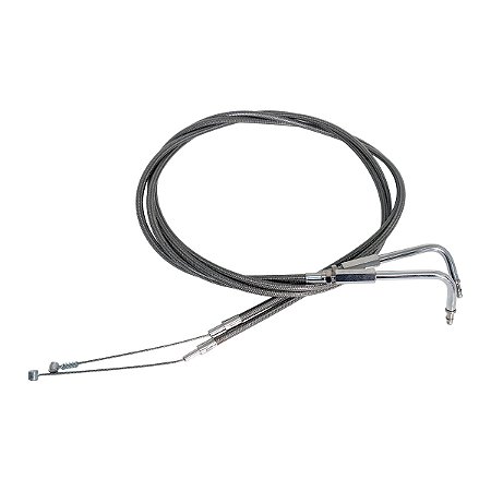 Par de Cabos de Acelerador 140cm para Harley 02-14 - Twin13 - Cromado