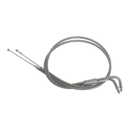 Par de Cabos de Acelerador 80cm para Harley 1996 a 2006 - Twin13 - Cromado