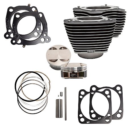 Kit Cilindro Big Bore 114" para 128" S&S Cycle para Milwaukee-Eight 2018-2025 - Preto Diamantado