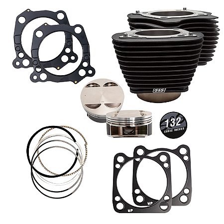 Kit Cilindro Big Bore 132" S&S Cycle para Milwaukee-Eight 2018-2025 - Preto