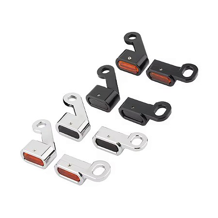 Par de Mini Setas de Guidão Harley Touring 09-17 e Softail 15-20 - Twin13