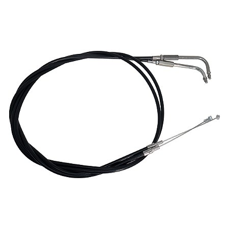 Par de Cabos de Acelerador 140cm para Harley 02-14 - Twin13 - Preto