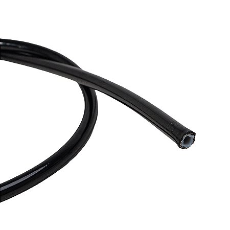 Mangueira PTFE com Malha Inox 4AN / AN4 com Cobertura Plástica - Preta