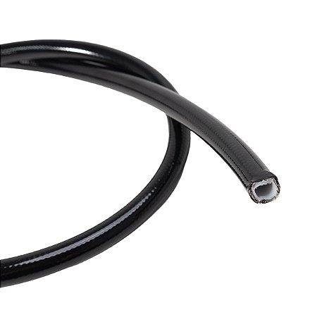 Mangueira PTFE com Malha Inox 6AN / AN6 com Cobertura Plástica - Preta