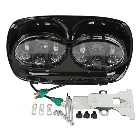 Farol Led Daymaker Harley Road Glide 98-13 - Twin13 - Preto