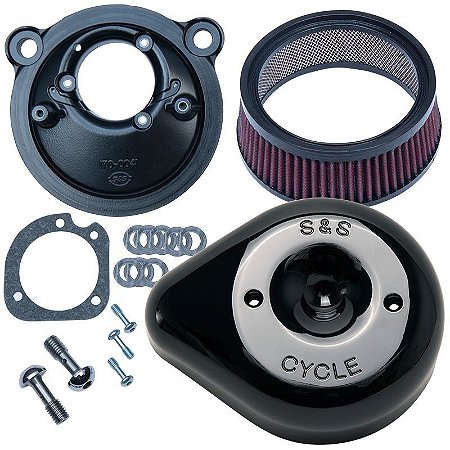 Kit Filtro de Ar SS Cycle Stealth com Tampa Teardrop para Sportster - Fechado