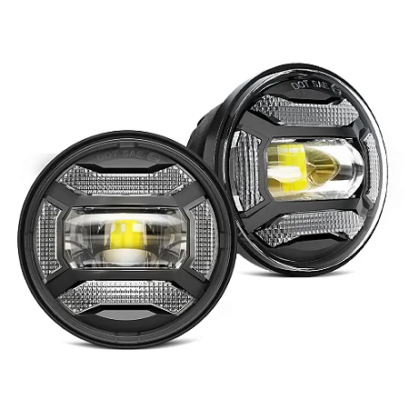 Par de Faróis de Milha Black Hawk 4.5" - Twin13 - Preto