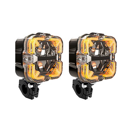 Par de Faróis de Milha 60w - Twin13 - Preto