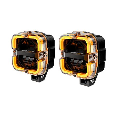 Par de Faróis de Milha 60w - Twin13 - Preto