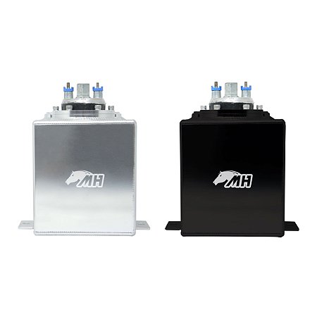 Tanque de Combustível Universal para Motos de Arrancada com Bomba Bosch 044 com 3 entradas / saídas 6AN / AN6 - 2L - Metal Horse