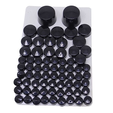 Kit de Tampas para Parafusos do Motor Harley Davidson Twin Cam 1999 a 2017 88 peças - Preto - Twin13