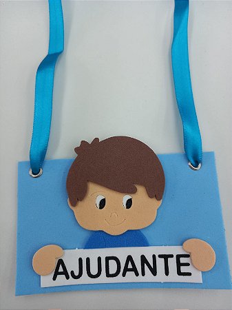 Crachá ajudante Azul