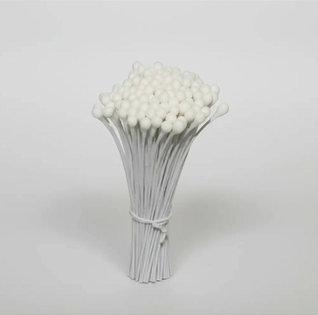 Pistilo Medio Branco Perolizado 100 Unidades.