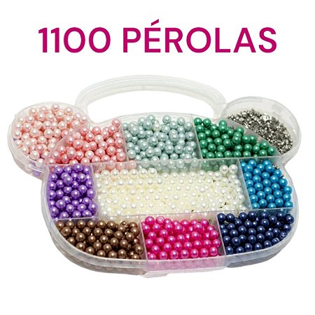 Estojo 1100 Perolas 6mm 10 Cores