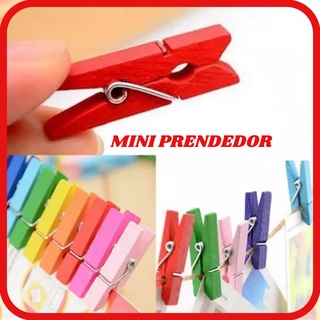 Mini Pregador Prendedor Madeira Coloridos 2,5cm, 25 Unidades