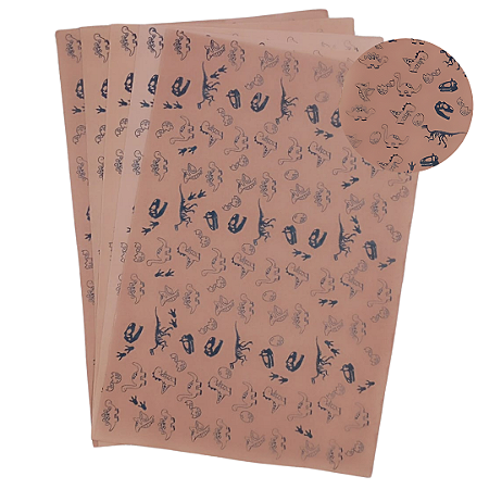 EVA Estampado Placas de 40x60cm 1.5 Pacotes com 5 folhas ( DINOSSAURO TEMA MARROM )