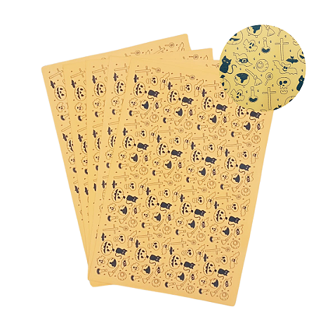 EVA Estampado Placas de 40x60cm 1.5 Pacotes com 5 folhas ( Halloween Tema Laranja )