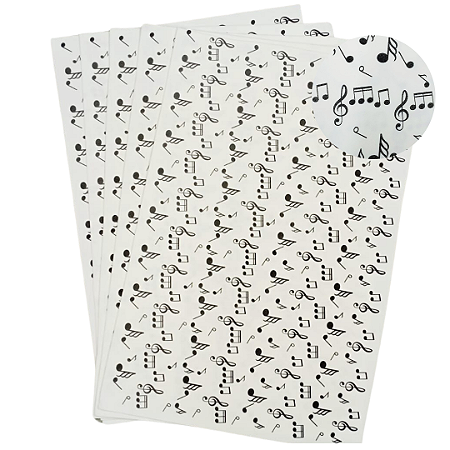 EVA Estampado Placas de 40x60cm 1.5 Pacotes com 5 folhas ( NOTAS MUSICAIS )
