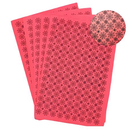 EVA Estampado Placas de 40x60cm 1.5 Pacotes com 5 folhas ( TEIA DE ARANHA TEMA VERMELHO)