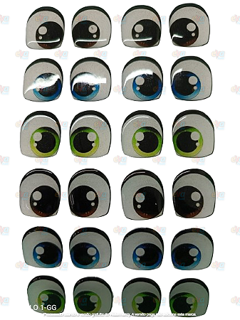 OLHINHOS RESINADOS MODELO 1-GG