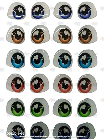 OLHINHOS RESINADOS MODELO 4-GG