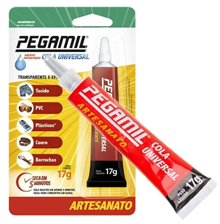 Cola Universal Pegamil 17g - Cola Para Artesanato 1 Unidade