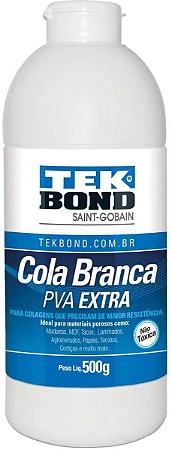 Cola Branca Pva Extra 500g Artesanato Tek Bond