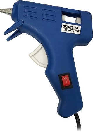 Pistola Cola Quente Pequena  Com Botão10w Gatte azul und.