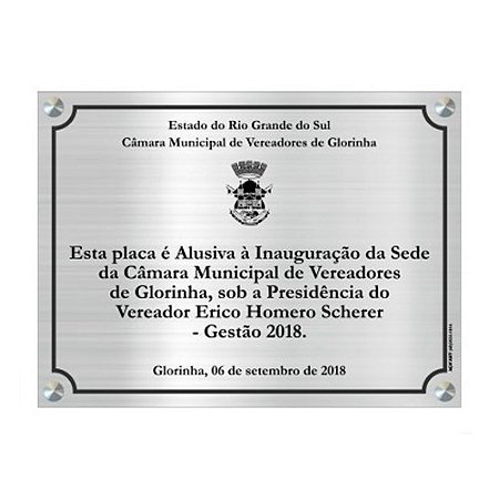 Placa de Inauguração