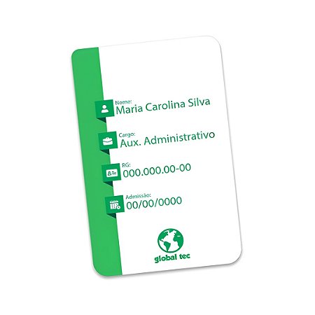 Acréscimo de Verso do Crachá de Identificação em PVC