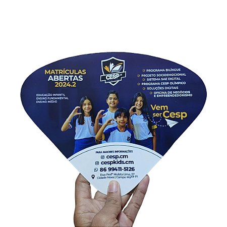 Leque Personalizado em Papel Cartão