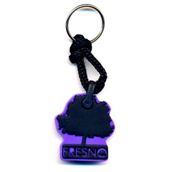 Chaveiro Fresno, Emborrachado - Preto e Roxo