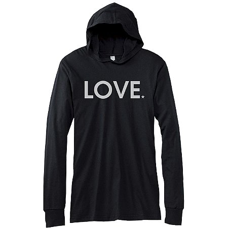 Camiseta Love, manga comprida capuz