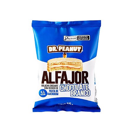 Alfajor Dr Peanut Chocolate Branco 55g - Natunutra