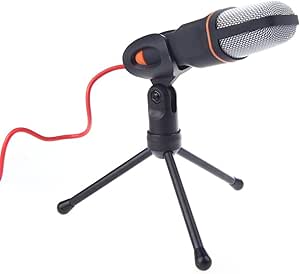 microfone condensador com tripé e cabo de 2m SF666