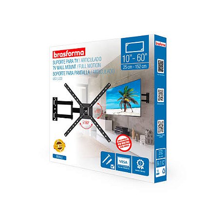 Suporte tri-articulado para TV de 10 a 60 " BRA4.0 Brasforma