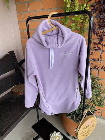 Blusa fleece gola alta feminina