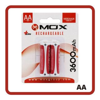Pilha Mox Recarregavel 2A com 2 pilhas 3600 mHa