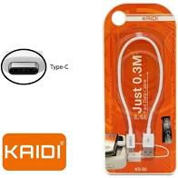 Short Cable Type-c 2.4a Cabo 30cm Kaidi KD-52