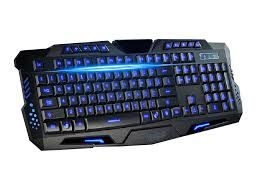 Teclado Gamer com fio USB 10 tecla de atalho 3 cores iluminação