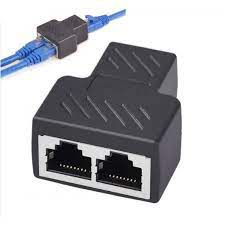 Duplicador Rj45 Splitter Plug T Preto 1x2