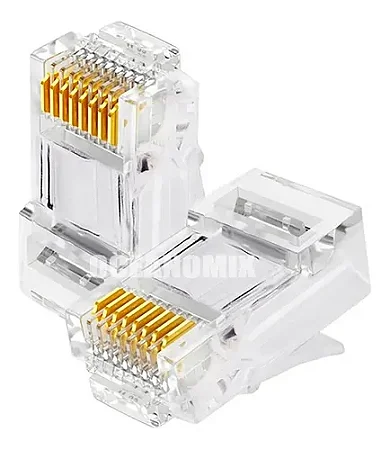 Conector RJ45 pacote com 100 peças