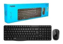 COMBO TECLADO E MOUSE RAPOO SEM FIO 2.4GHZ PRETO