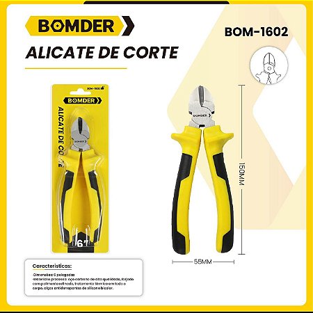 ALICATE DE CORTE 6 POLEGADOS BOM-1602