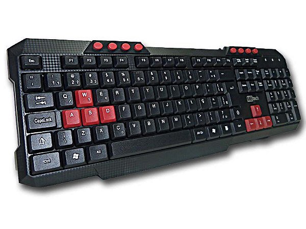 TECLADO PARA COMPUTADOR MULTIMIDIA COM FIO GAMER USB