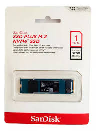 Hd Ssd M.2 NVMe 1 Tera Chave M Sandisk Plus G26 5 Pinos 2280