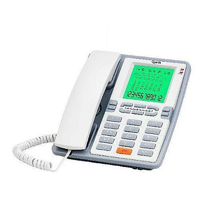 Telefone com fio com display e identificador de chamadas Quanta QTTEL 1004