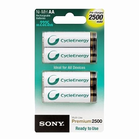 Pilha Recarregavel Sony Aa 2500 Mah Com 4 Unidades Original - Mgb brasil