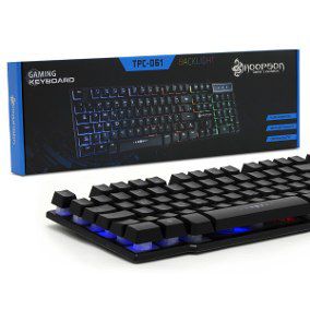 Teclado Gamer com iluminação RGB USB