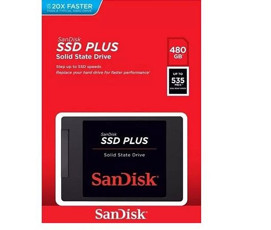 Hd Ssd 480 gb Sandisk Sata 2,5 Pol 7mm Sata